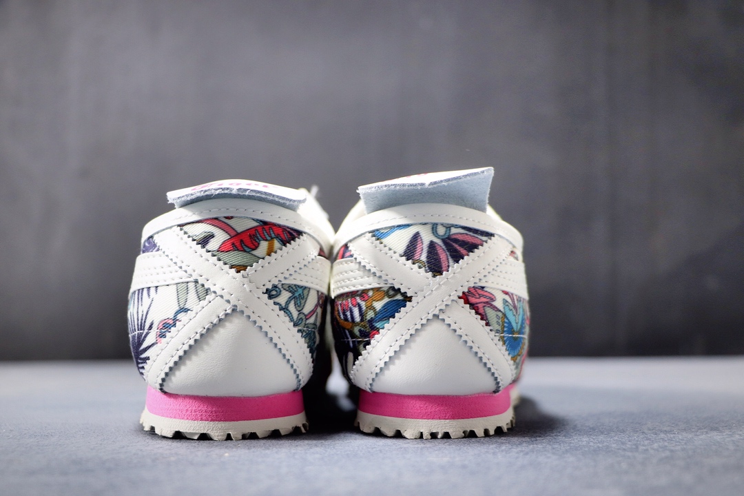 180公司级  阿斯克斯OnitsukaTiger鬼冢虎亚瑟士 紫罗兰 彩色/米白 专柜同步四联吊牌 头层皮 帆布低帮休闲运动鞋