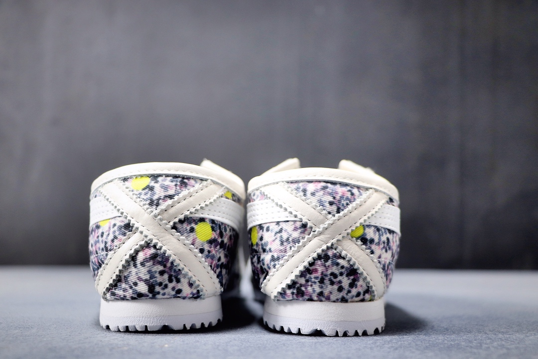 180公司级  阿斯克斯OnitsukaTiger鬼冢虎亚瑟士 紫罗兰 彩色/米白 专柜同步四联吊牌 头层皮 帆布低帮休闲运动鞋