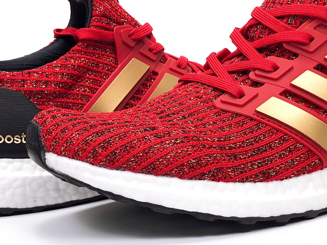 220权利的游戏联名限定款Game of Thrones x Adidas Ultra Boost W”House Lannister” UB4.0 阿迪达斯 爆米花高弹透气飞织慢跑鞋货号：EE3710