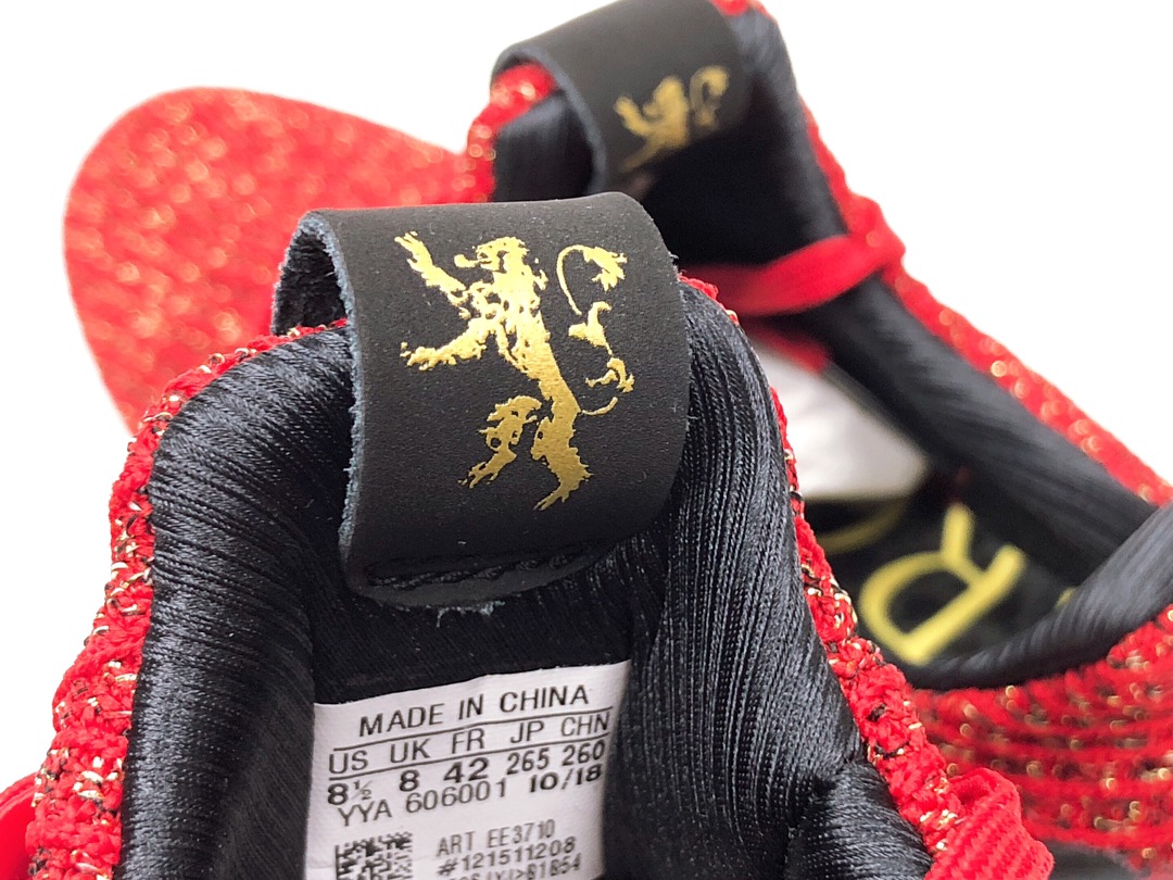220权利的游戏联名限定款Game of Thrones x Adidas Ultra Boost W”House Lannister” UB4.0 阿迪达斯 爆米花高弹透气飞织慢跑鞋货号：EE3710