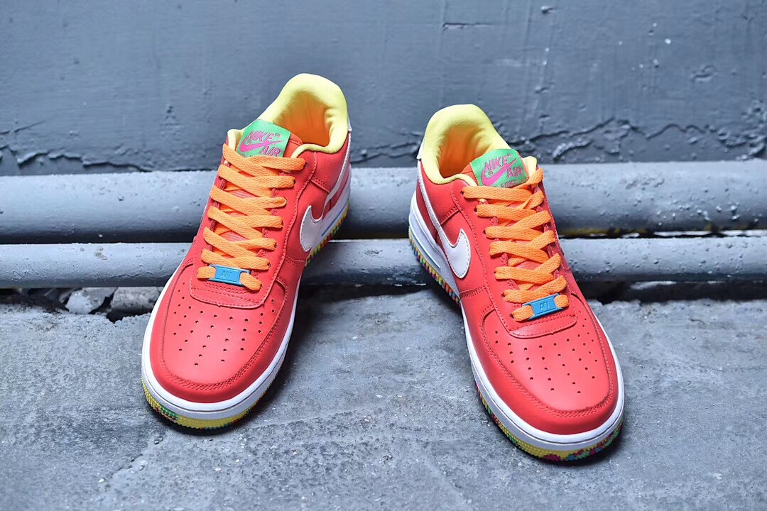 190 Nike air force one gs 彩虹糖果 女鞋 AF1 gs 596728-605