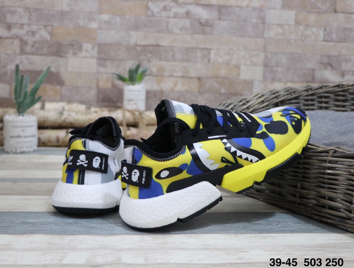 140阿迪达斯 Adidas P.O.D SYSTEM 鲨鱼网面 舒适慢跑鞋