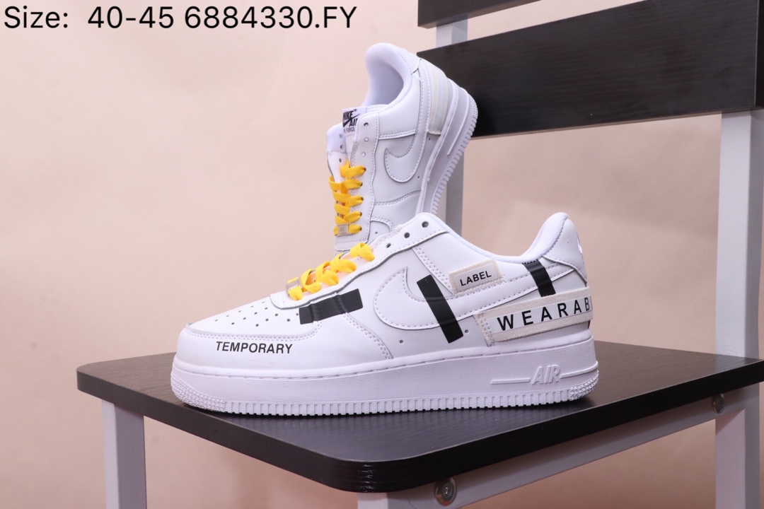 150耐克 Nike Air Force 1   内置全掌气垫 耐克 空军一号 低帮  头层皮 个性涂鸦印花 透气冲孔皮面 夏季透气休闲经典板鞋 款号 AJ7747 6884330