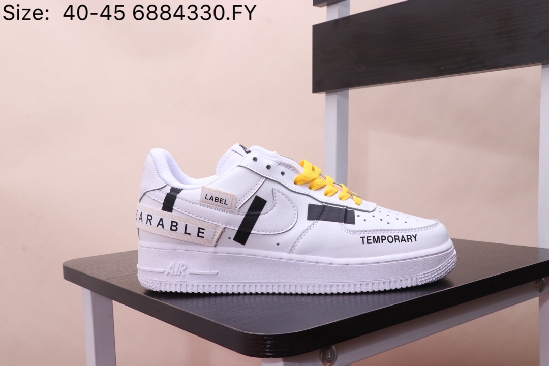 150 耐克 Nike Air Force 1   内置全掌气垫 耐克 空军一号 低帮  头层皮 个性涂鸦印花 透气冲孔皮面 夏季透气休闲经典板鞋 款号 AJ7747 6884330