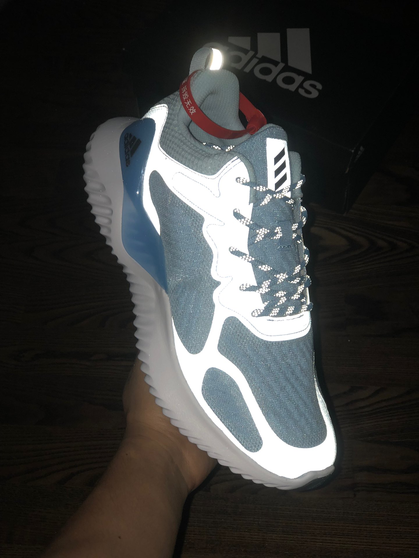 190 渠道原装 专柜指定订单】全新版本更新  新配色上架  Adidas AlphaBounce HPC AMS 3M反光 阿尔法三代 白粉高频 B43617