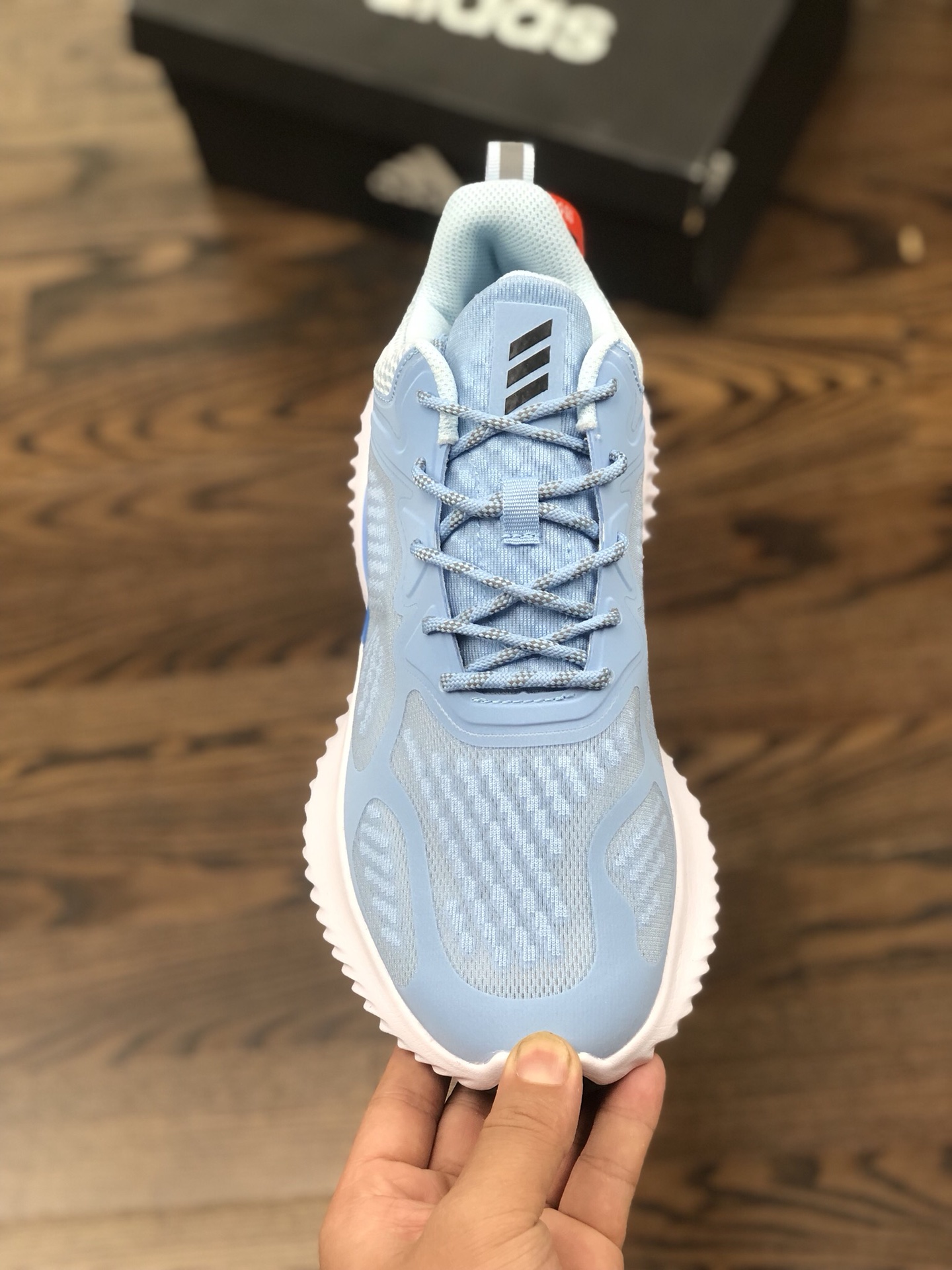 190 渠道原装 专柜指定订单】全新版本更新  新配色上架  Adidas AlphaBounce HPC AMS 3M反光 阿尔法三代 白粉高频 B43617