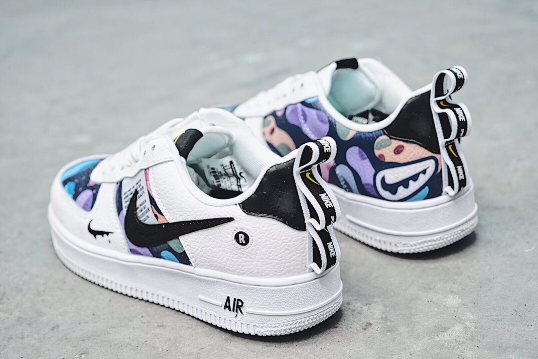 190  新款出货 海外新品 公司级 Nike Air Force 1 Low '07 Aape联名 结构简版空军一号低帮休闲板鞋  定制皮料 原盒原标 内置全掌气垫 货号：AR7719-100