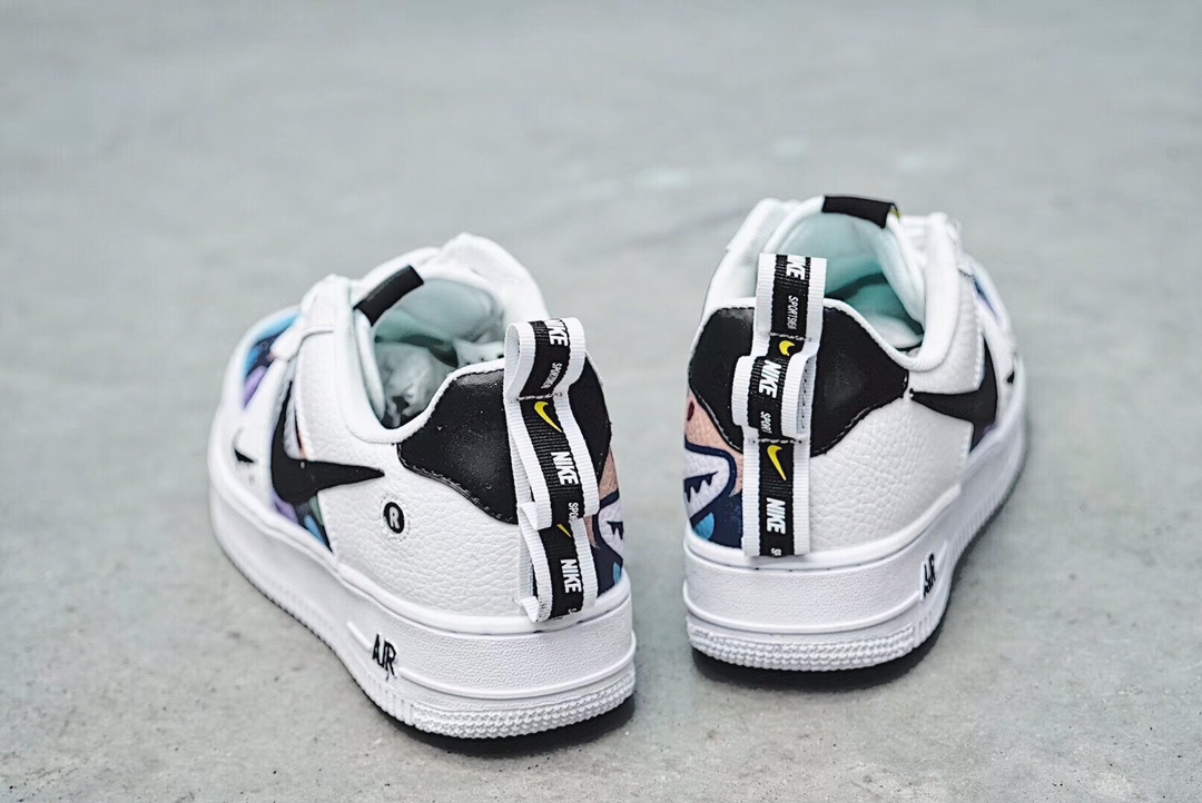 190  新款出货 海外新品 公司级 Nike Air Force 1 Low '07 Aape联名 结构简版空军一号低帮休闲板鞋  定制皮料 原盒原标 内置全掌气垫 货号：AR7719-100