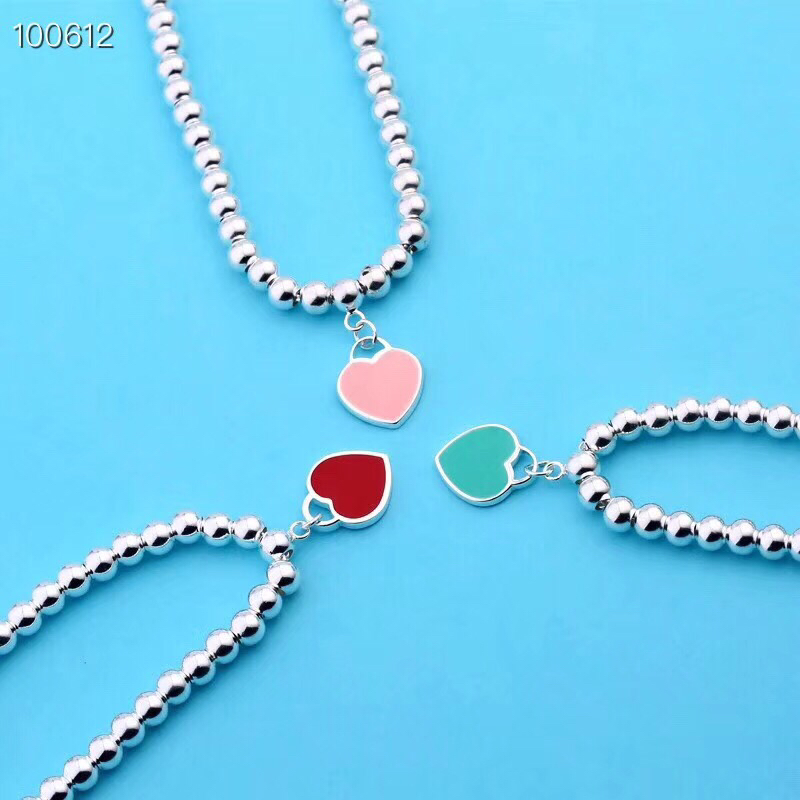 NO:105510,Tiffany & Co./Tiffany Heart Key Blue Round Bead Enamel Peach Heart Bracelet [Happy], jewelry boutique, tiffany, bracelet19860909Tiffany & Co ./蒂芙尼Heart Key 蓝色圆珠珐琅桃心手链[愉快],饰品精品,tiffany,bracelet,Jewelry