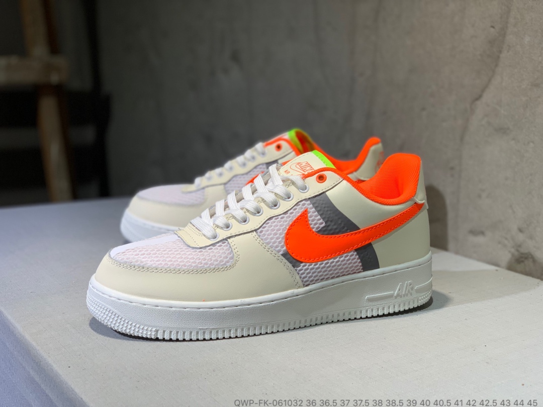 130真标半码  Nike Air Force 1 网面跑鞋