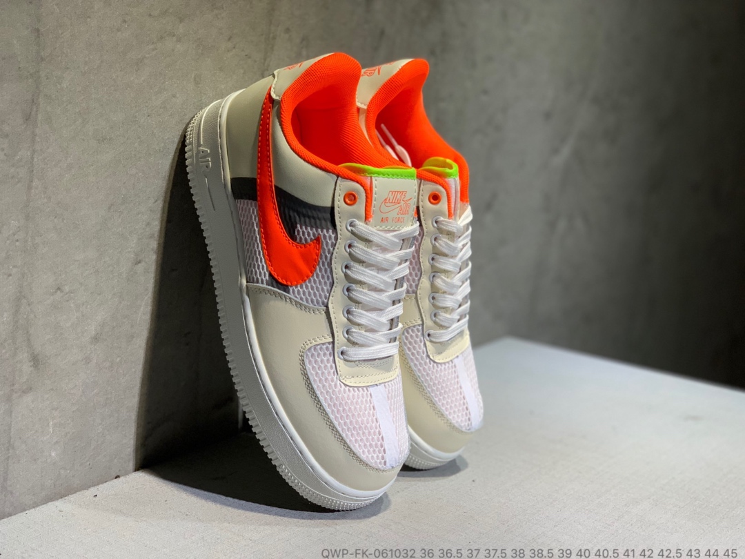 130真标半码  Nike Air Force 1 网面跑鞋