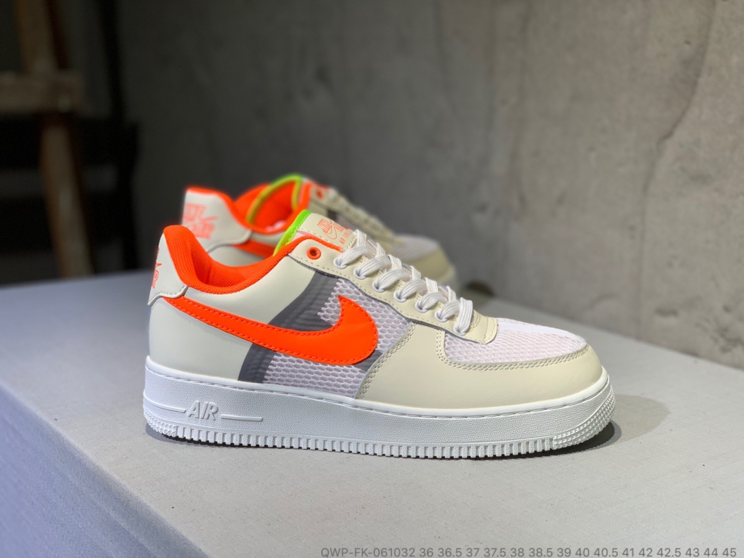 130真标半码  Nike Air Force 1 网面跑鞋