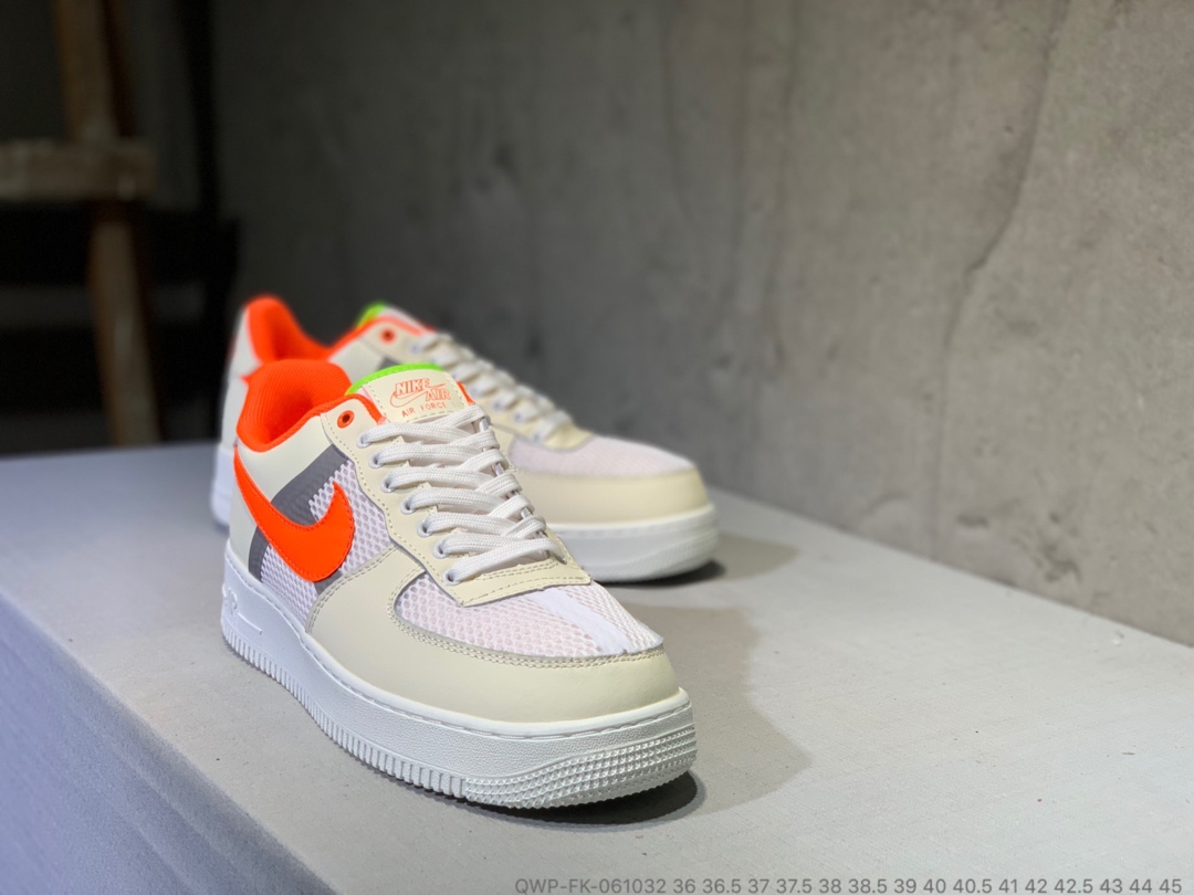 130真标半码  Nike Air Force 1 网面跑鞋