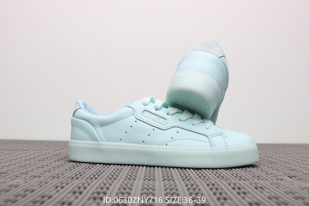 105阿迪达斯Adidas Sleek W 杨幂同款 低帮休闲小白鞋