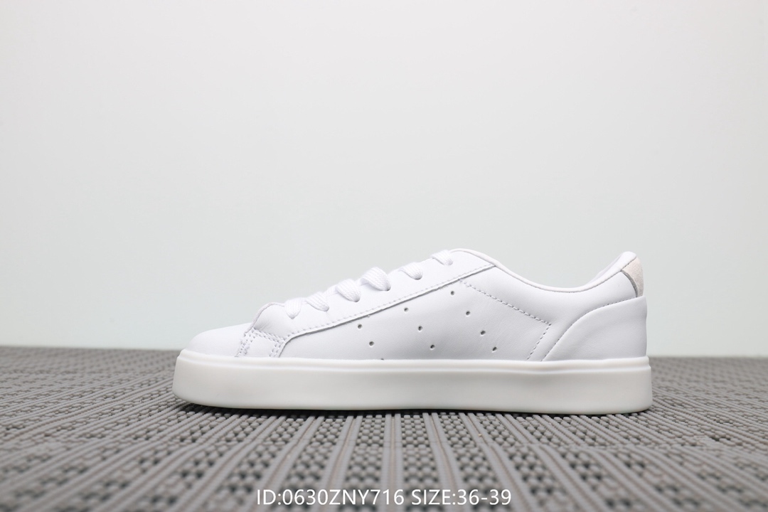 105阿迪达斯Adidas Sleek W 杨幂同款 低帮休闲小白鞋