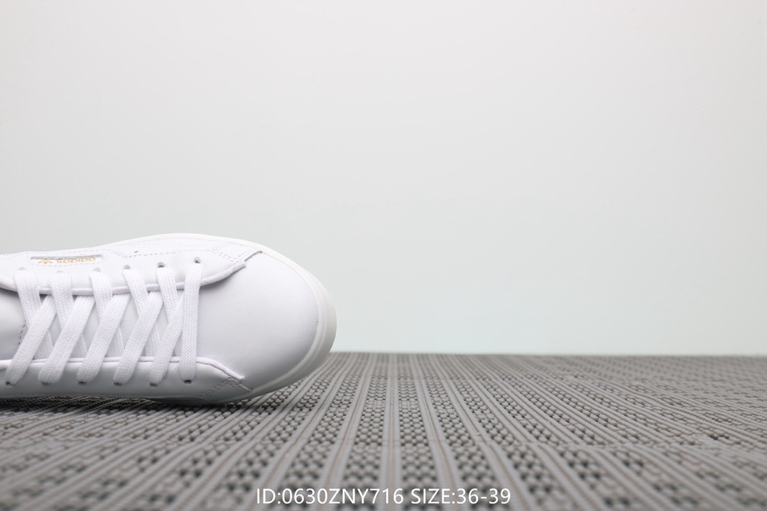 105阿迪达斯Adidas Sleek W 杨幂同款 低帮休闲小白鞋