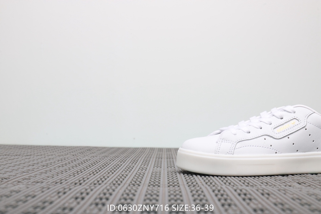 105阿迪达斯Adidas Sleek W 杨幂同款 低帮休闲小白鞋
