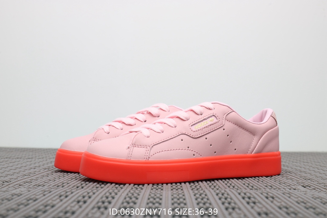 105阿迪达斯Adidas Sleek W 杨幂同款 低帮休闲小白鞋