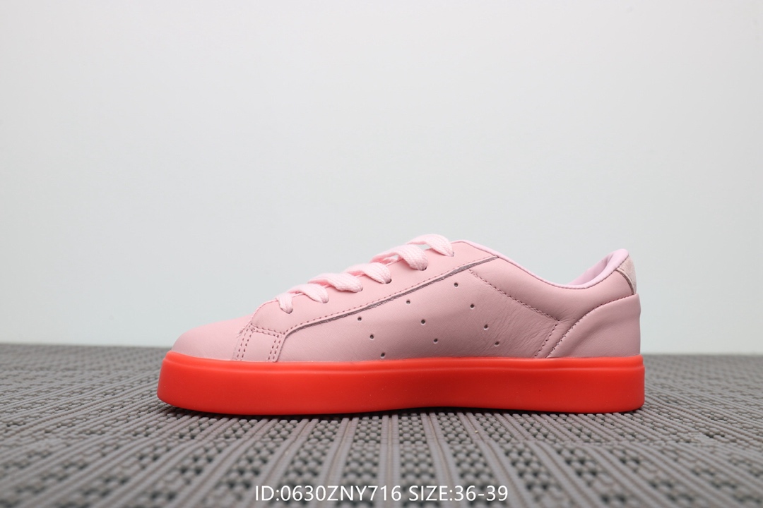 105阿迪达斯Adidas Sleek W 杨幂同款 低帮休闲小白鞋