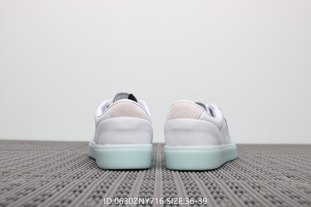 105阿迪达斯Adidas Sleek W 杨幂同款 低帮休闲小白鞋