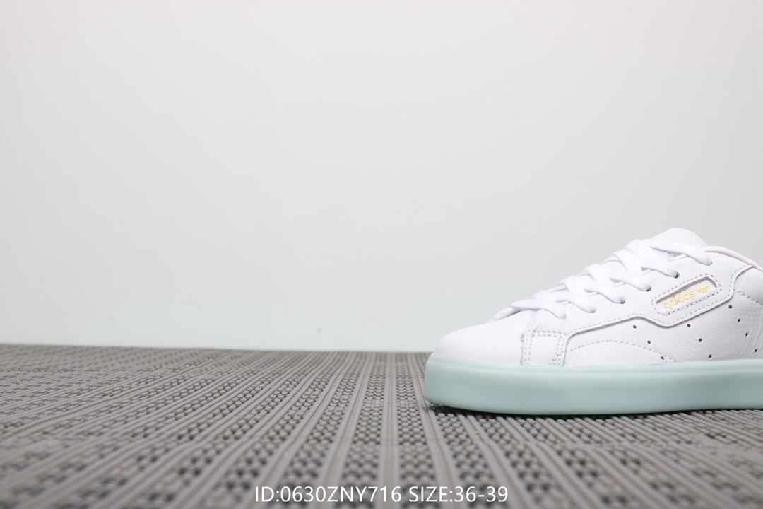 105阿迪达斯Adidas Sleek W 杨幂同款 低帮休闲小白鞋