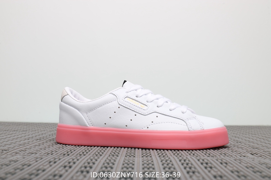 105阿迪达斯Adidas Sleek W 杨幂同款 低帮休闲小白鞋