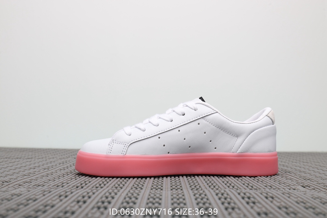 105阿迪达斯Adidas Sleek W 杨幂同款 低帮休闲小白鞋