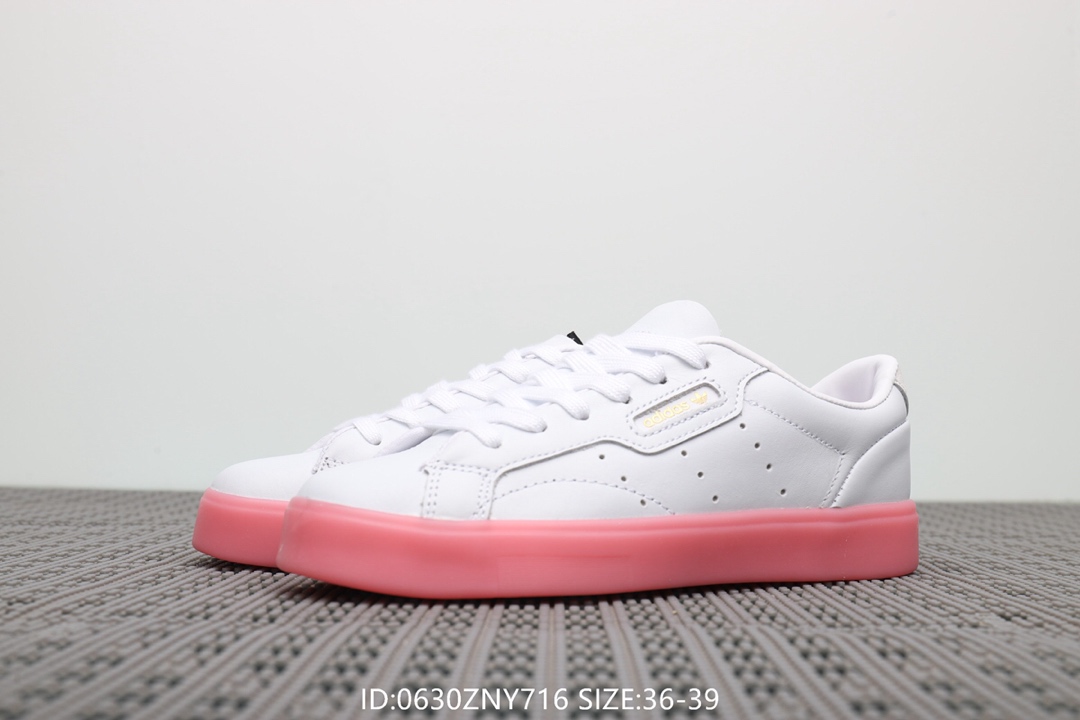 105阿迪达斯Adidas Sleek W 杨幂同款 低帮休闲小白鞋