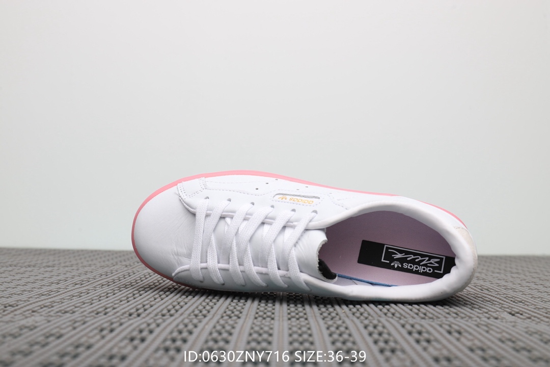 105阿迪达斯Adidas Sleek W 杨幂同款 低帮休闲小白鞋