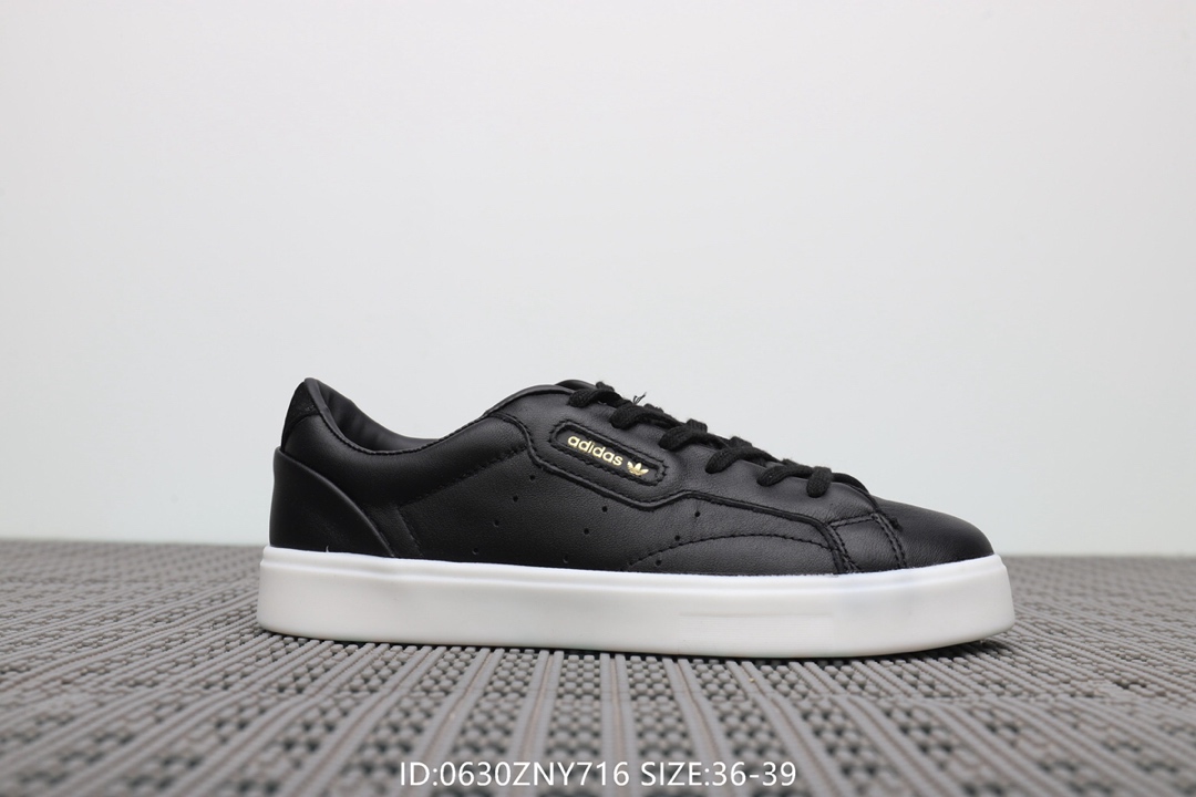 105阿迪达斯Adidas Sleek W 杨幂同款 低帮休闲小白鞋