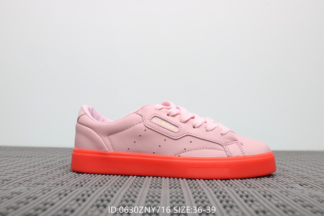 105阿迪达斯Adidas Sleek W 杨幂同款 低帮休闲小白鞋