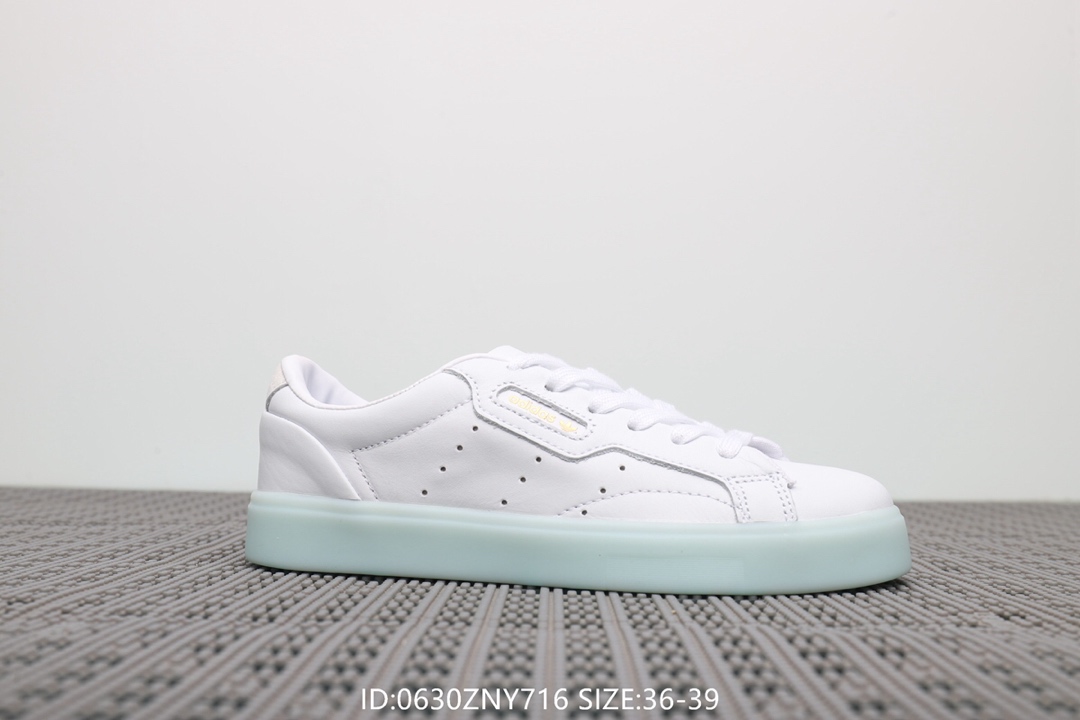 105阿迪达斯Adidas Sleek W 杨幂同款 低帮休闲小白鞋