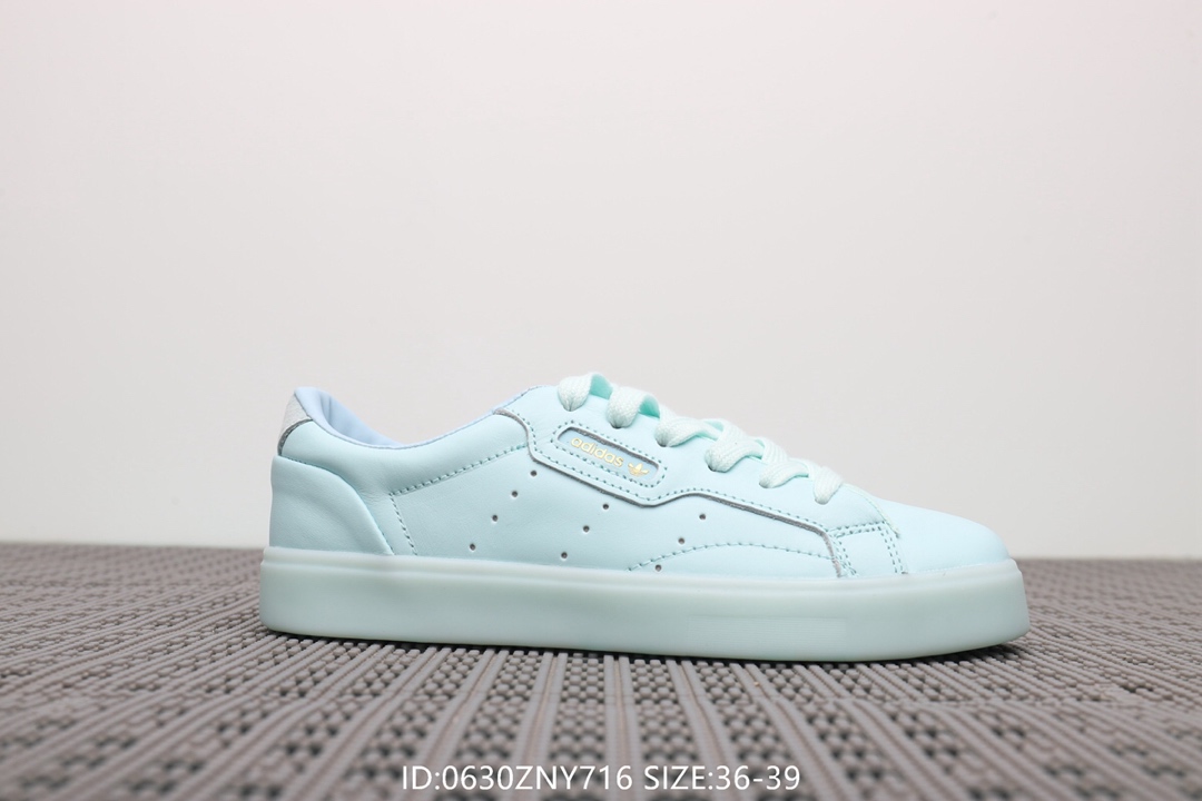 105阿迪达斯Adidas Sleek W 杨幂同款 低帮休闲小白鞋