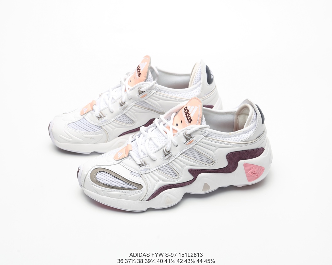 150全新复古鞋型 阿迪达斯Adidas FYW S-97天足跑鞋 缓震复古老爹休闲运动慢跑鞋