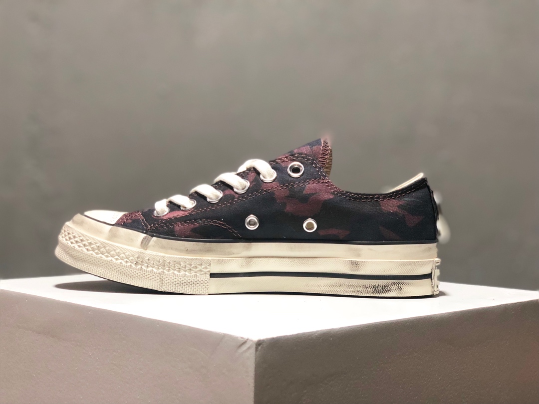 220Converse 匡威 x Undercover 高桥盾主理品牌全新时尚梦幻主题联名 双围条蓝底 高帮铁环复古做旧款帆布休闲板鞋