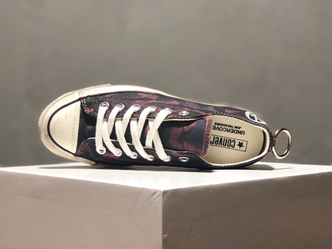 220Converse 匡威 x Undercover 高桥盾主理品牌全新时尚梦幻主题联名 双围条蓝底 高帮铁环复古做旧款帆布休闲板鞋