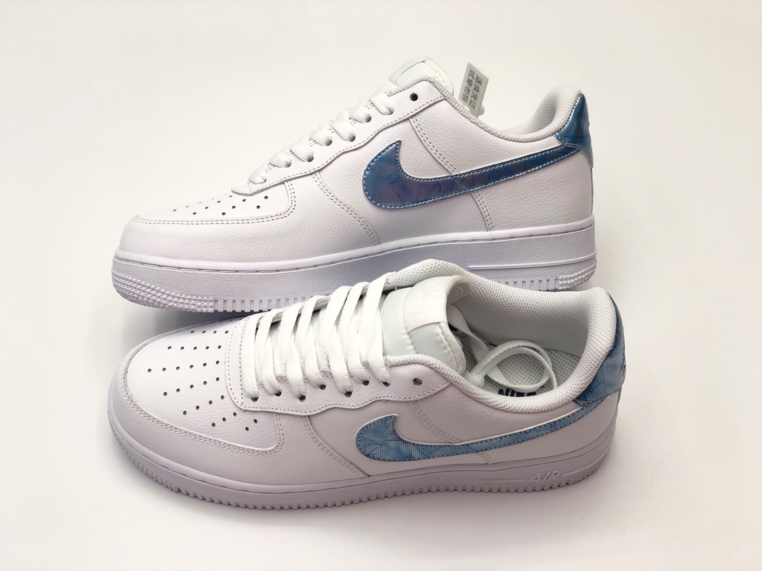 170Air Force 1空军一号雾霾蓝镭射低帮休闲板鞋314219-131 头层牛皮