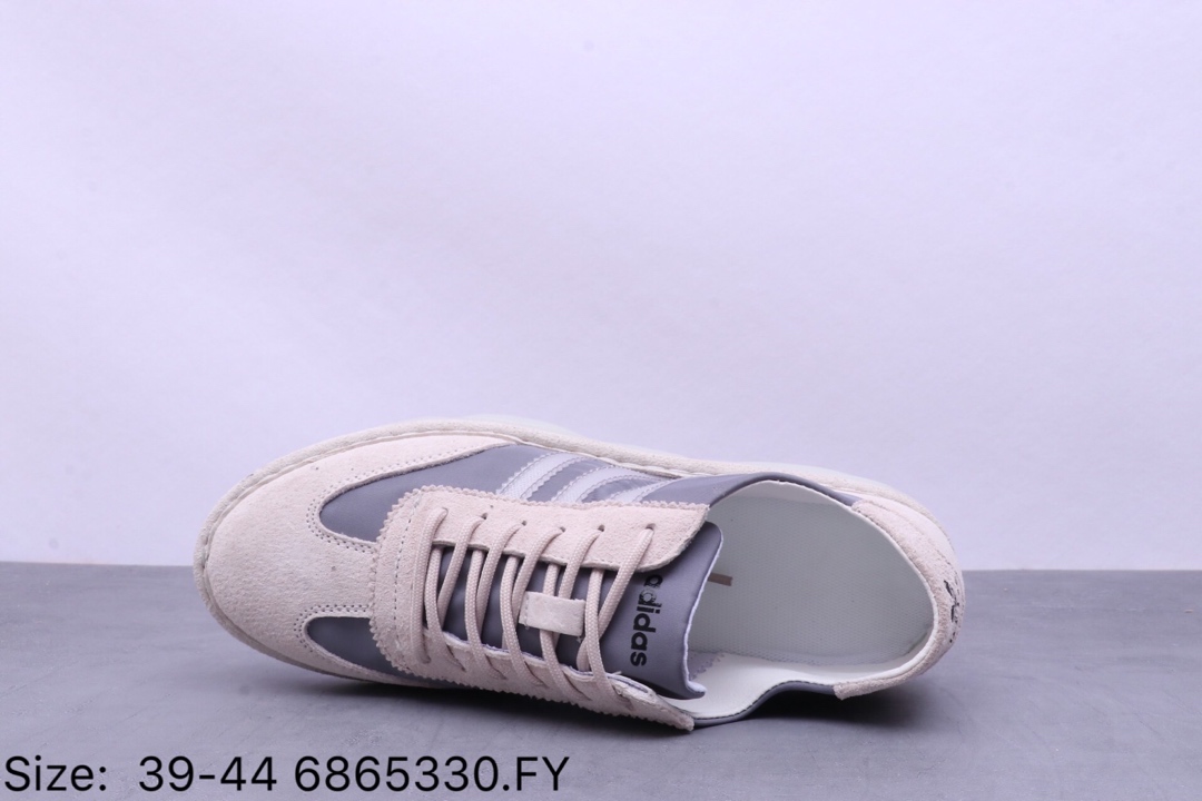 150【阿迪达斯 Adidas 】 阿迪达斯Adidas NIZZA 猪八革+网面 经典校园板鞋男士休闲小白鞋 DB0466