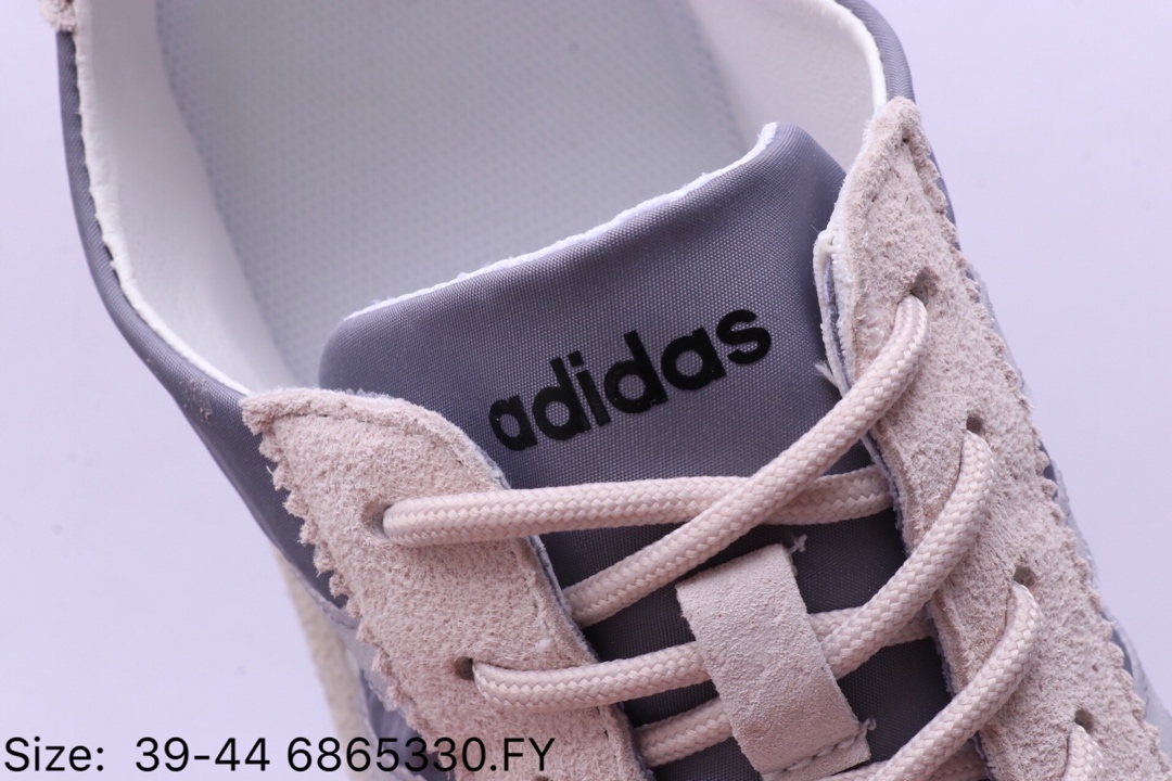 150【阿迪达斯 Adidas 】 阿迪达斯Adidas NIZZA 猪八革+网面 经典校园板鞋男士休闲小白鞋 DB0466