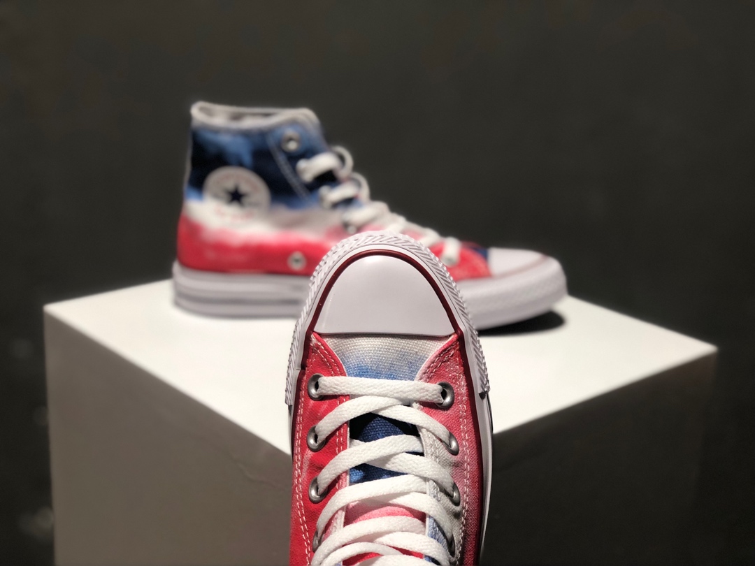 160匡威Converse Chuck all star 高帮硫化百搭运动板鞋“雪山渐变粉”夏季全新面料水染效果 虎扑版本男女鞋