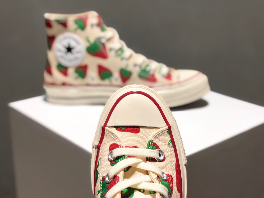 170CONVERSE Chuck Taylor 1970S 小草莓定制 经典三星标正确软底蓝底 原盒钢印 鞋垫钢印