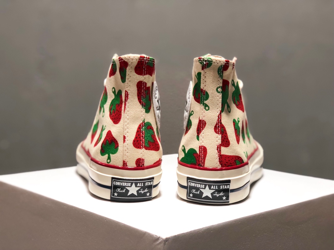 170CONVERSE Chuck Taylor 1970S 小草莓定制 经典三星标正确软底蓝底 原盒钢印 鞋垫钢印