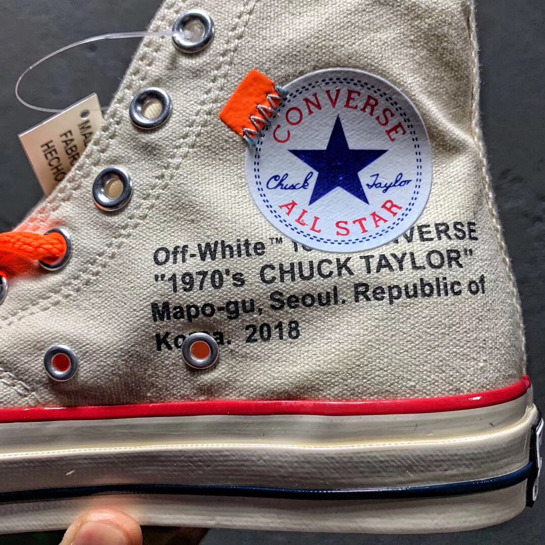 99 THE TEN联名款Off-White x Chuck 70 Taylor 1970s 滑板鞋帆布鞋联名匡威 区