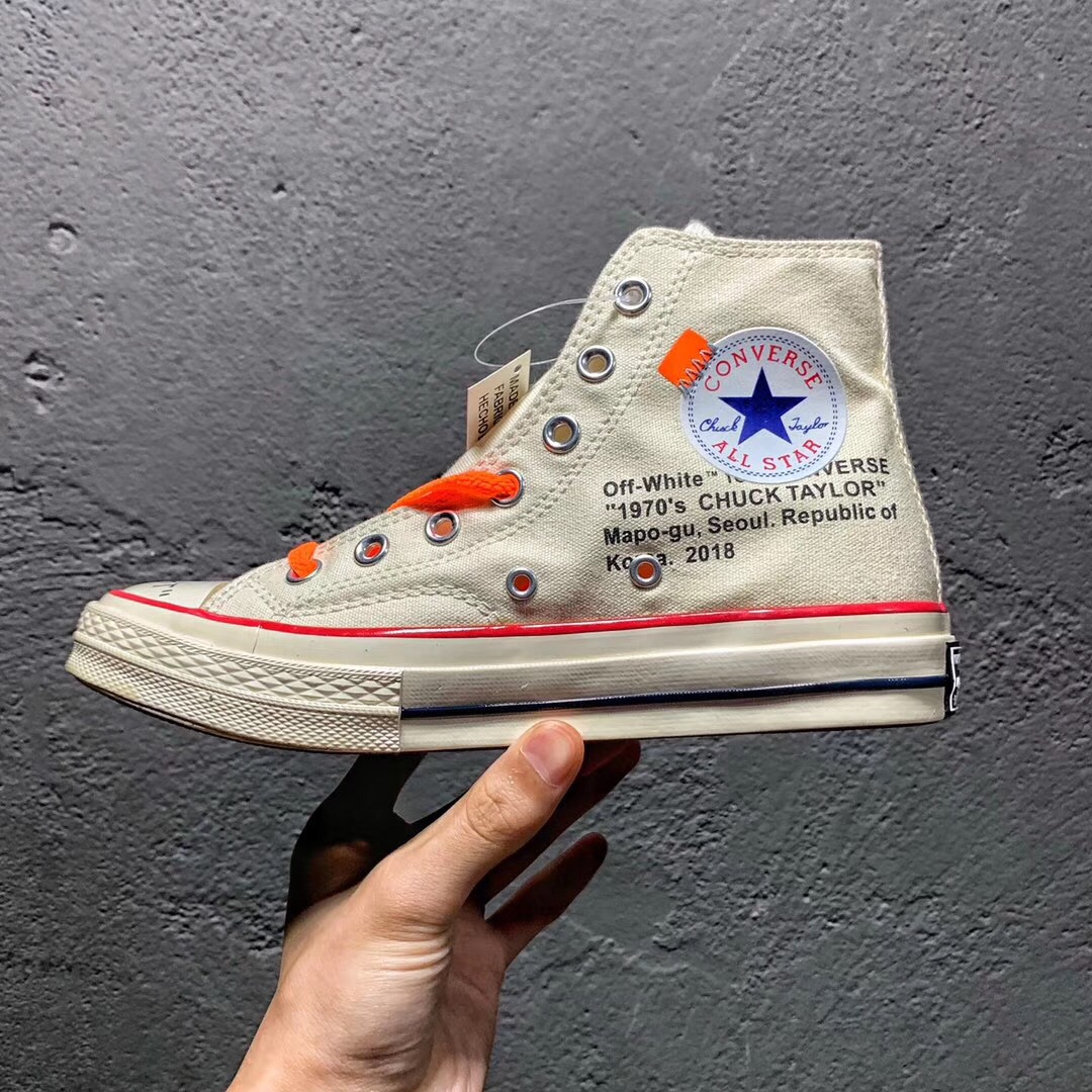 99 THE TEN联名款Off-White x Chuck 70 Taylor 1970s 滑板鞋帆布鞋联名匡威 区