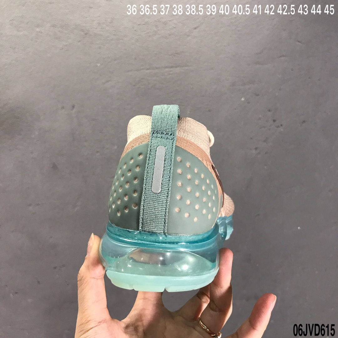 150【公司级特价】官方主推2018Nike/耐克 Air max VAPORMAX FLYKNIT NRG 二代大气垫2.0 全新视觉全掌跑鞋 进口飞线 942842-203＂土豪金冰蓝＂