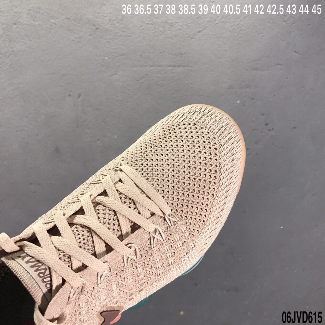 150【公司级特价】官方主推2018Nike/耐克 Air max VAPORMAX FLYKNIT NRG 二代大气垫2.0 全新视觉全掌跑鞋 进口飞线 942842-203＂土豪金冰蓝＂
