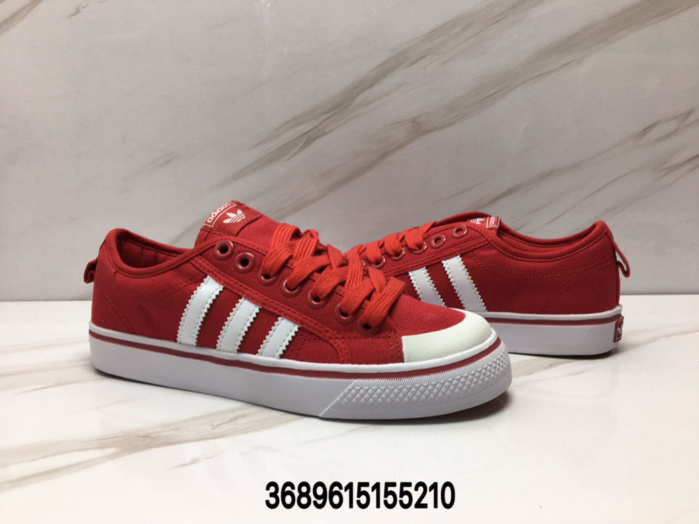 90阿迪达斯三叶草板鞋 NIZZA 小白鞋黑白复古滑板鞋 帆布鞋男女板鞋