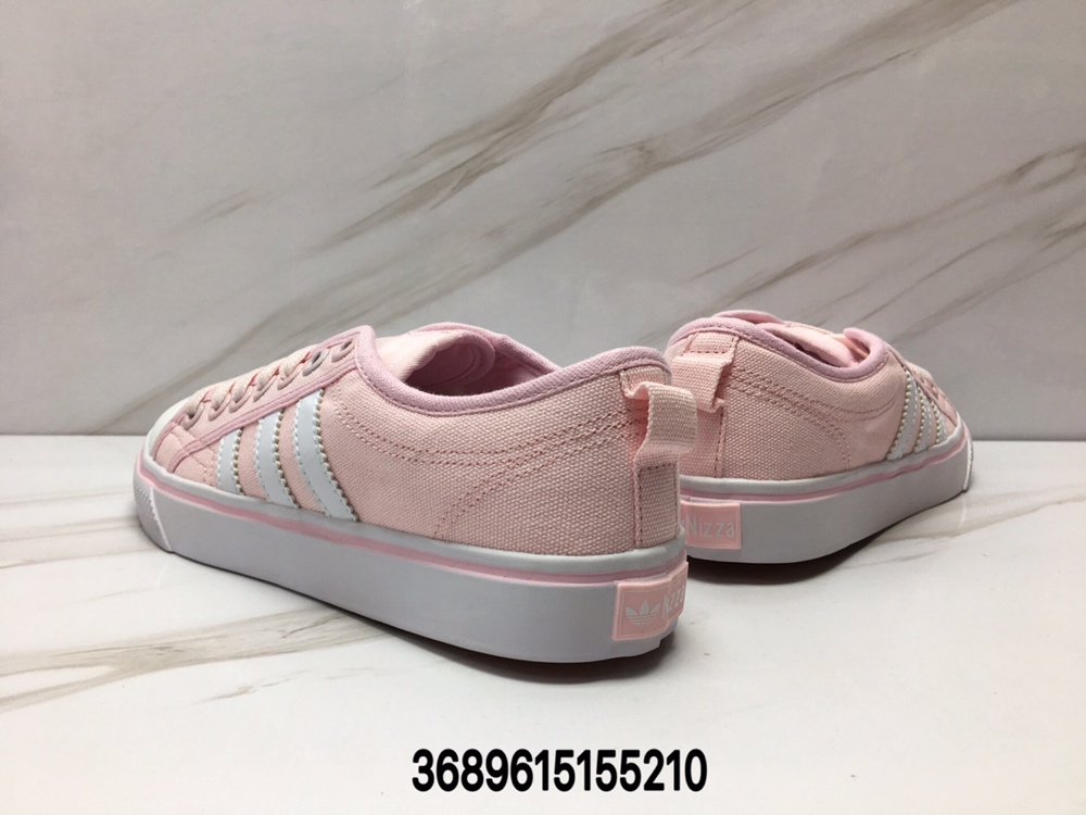 90阿迪达斯三叶草板鞋 NIZZA 小白鞋黑白复古滑板鞋 帆布鞋男女板鞋