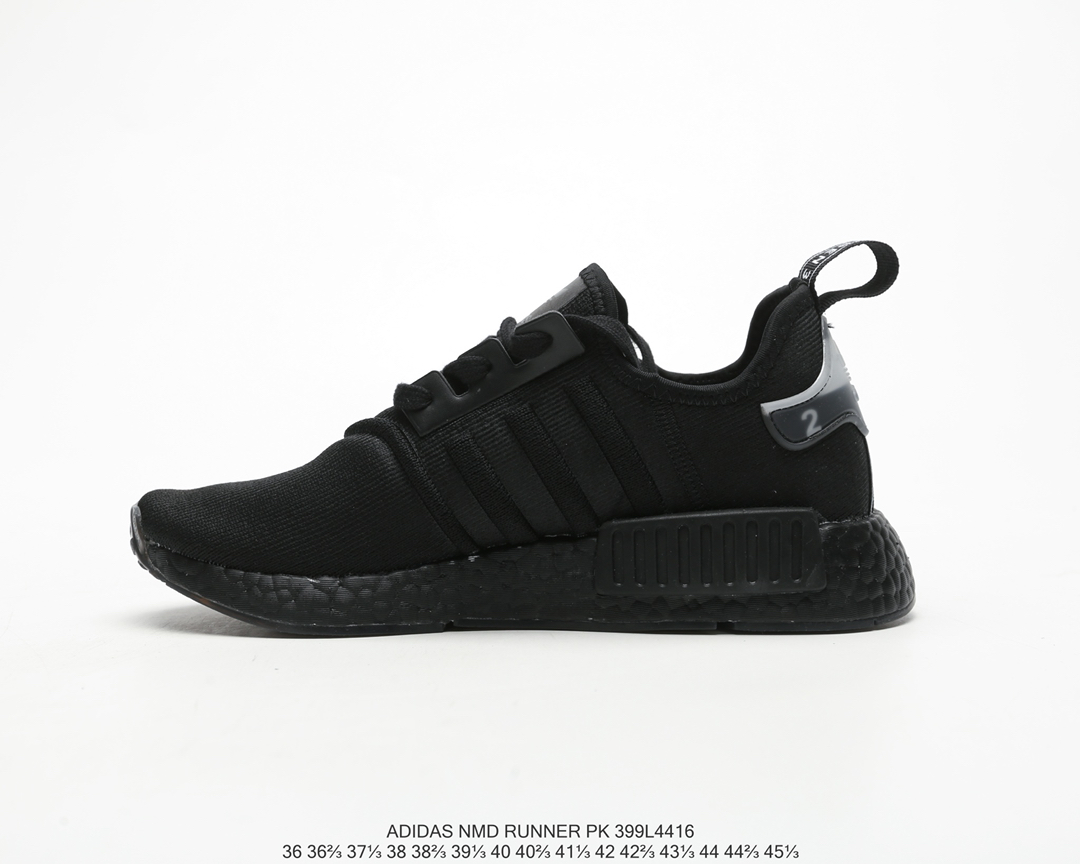 240 Adidas NMD R1  Primeknit Triple Black 针织面原装进口Boost原料 高密度弹性针织 首发新配色 BD8026