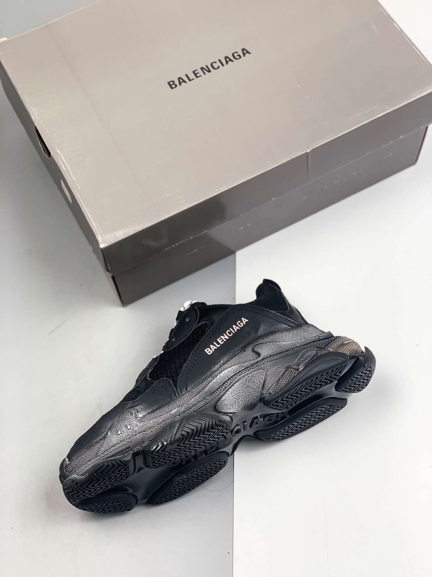 500 巴黎世家/Balenciaga 2020气垫款复古老爹鞋/ 全组合氮气大底 水晶透明底 原厂材质